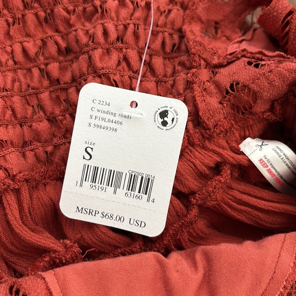 FREE PEOPLE ADELLA TIERED RUFFLE AND LACE CAMI TOP - Picture 8 of 12